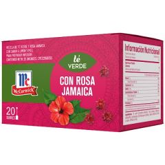 TE VERDE CON ROSA JAMAICA MCCORMICK 20 BOLSITAS