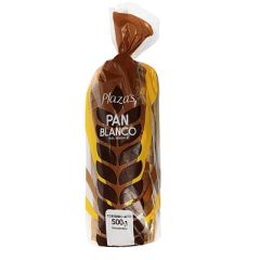 PAN PLAZAS BLANCO 500G