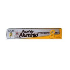 PAPEL DE ALUMINIO EXTRA FUERTE ALUM WARE DE 8 METROS