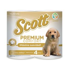 PAPEL HIGIENICO SCOTT PREMIUM 4 ROLLOS