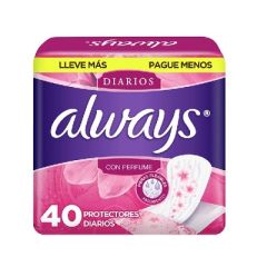 PROTECTORES DIARIOS ALWAYS CON PERFUME 40UN