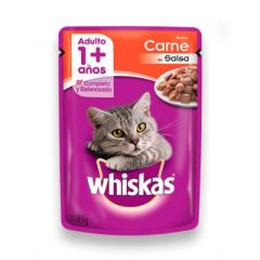 SOBRE WHISKAS ADULTO CARNE SALSA 85G    